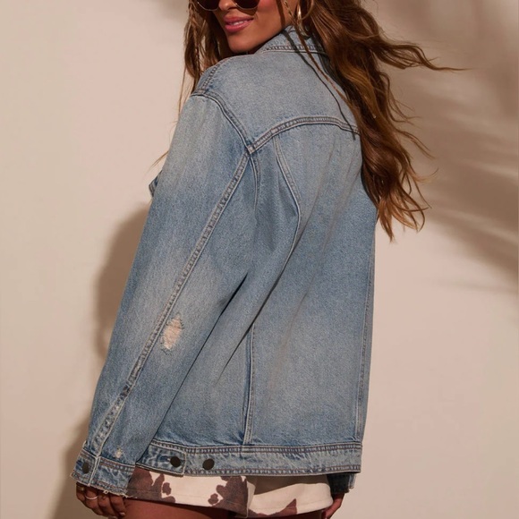 VICI Influencer Blue Denim Jacket, NWT, L - Picture 2 of 5